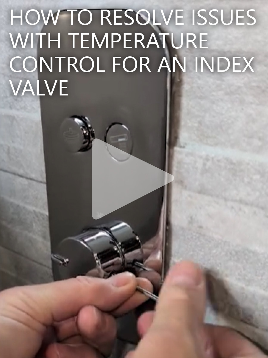 How to resolve issues with temperature control for an index valve