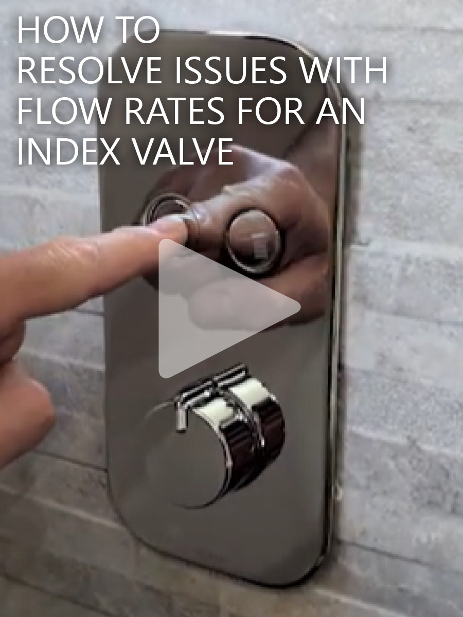 How to resolve issues with flow rates for an index valve