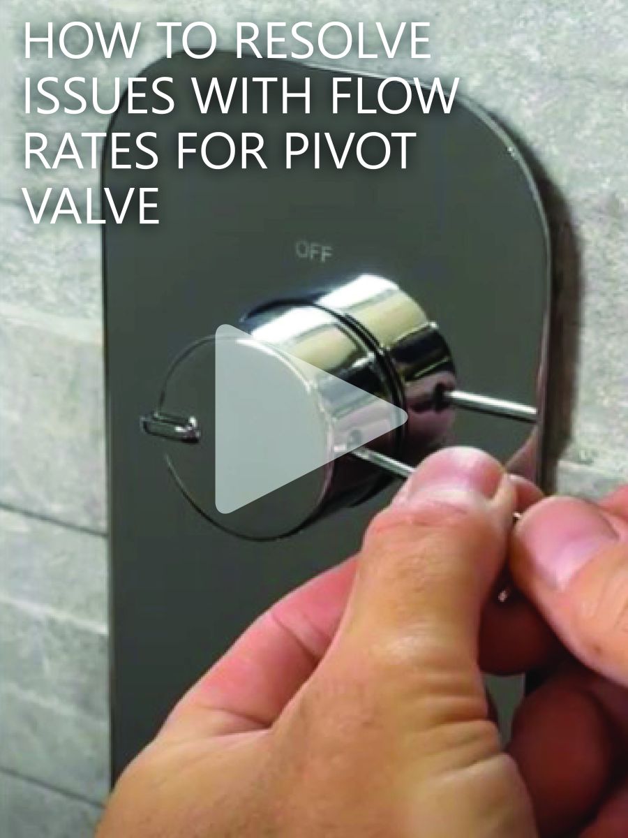 How to resolve issues with flow rates for pivot valve