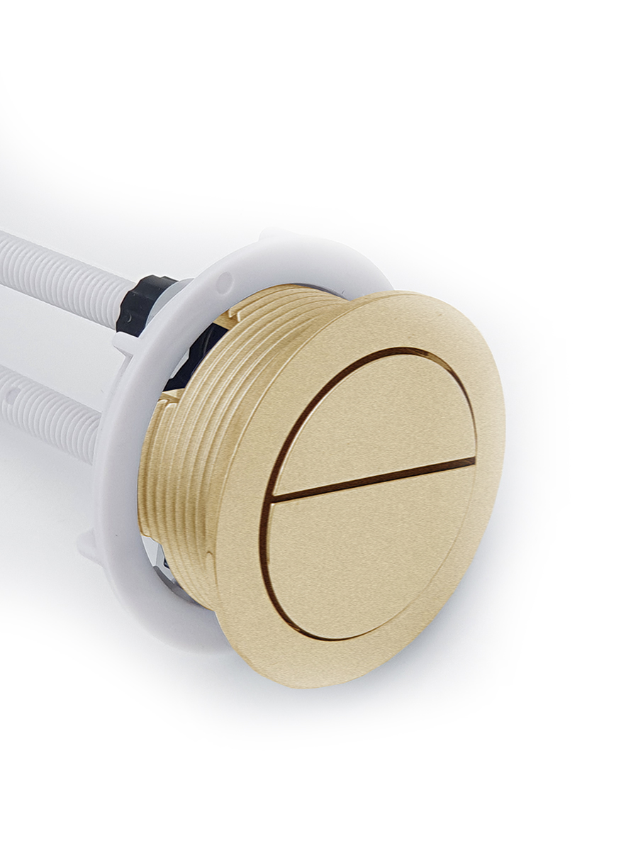 Flush button for close coupled WC