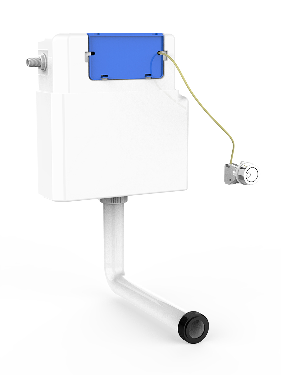 Concealed cistern for WC furniture units