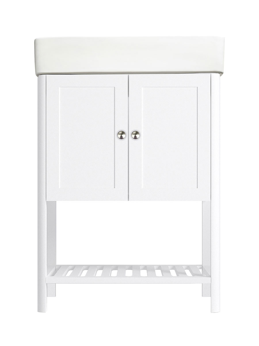Holloway 600mm 2 door free-standing unit with under shelf