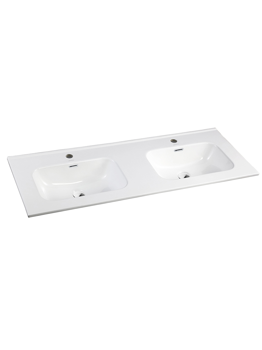 1200mm double cabinet basin with overflows
