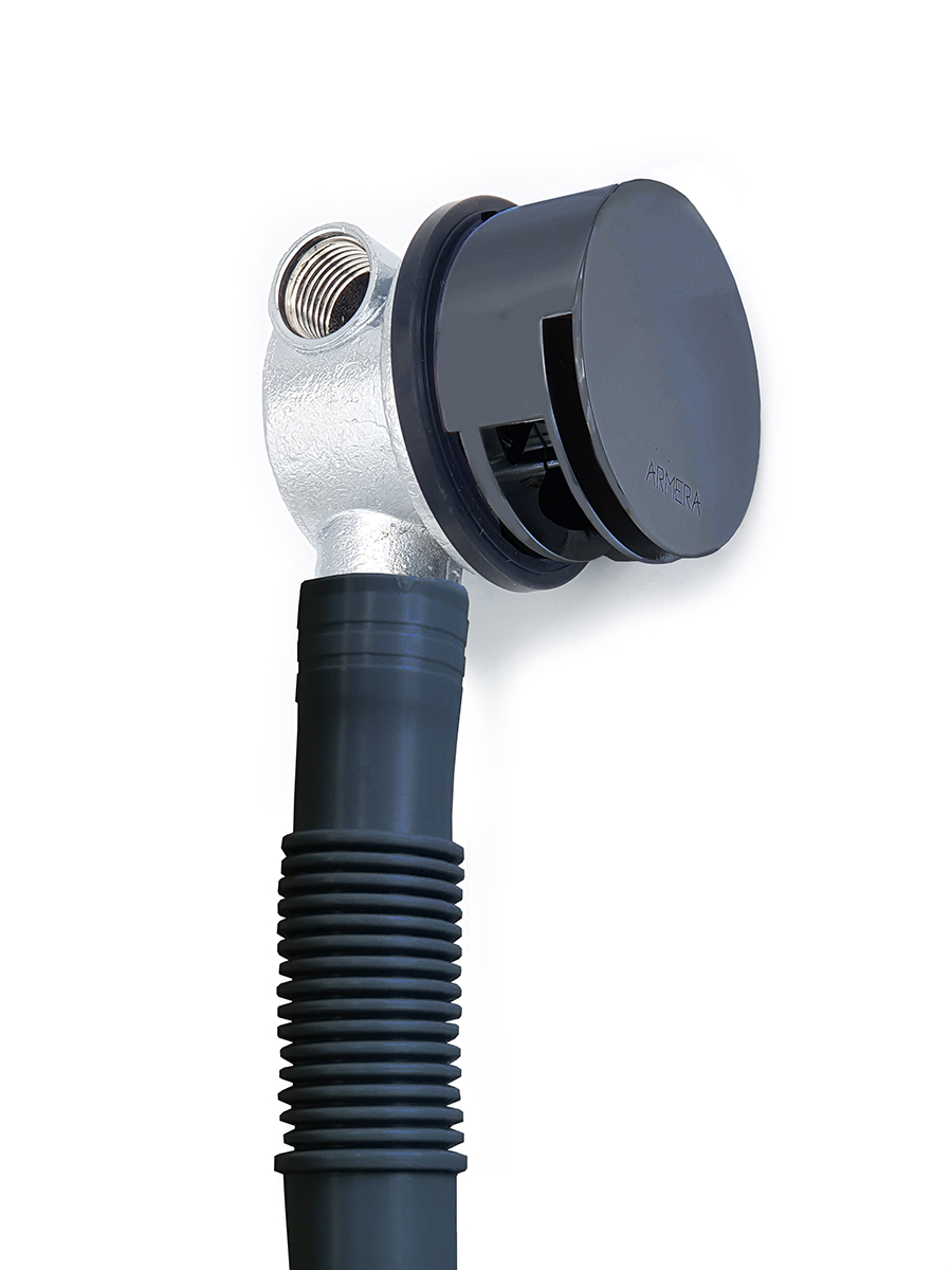 Bath filler waste with click clack plug