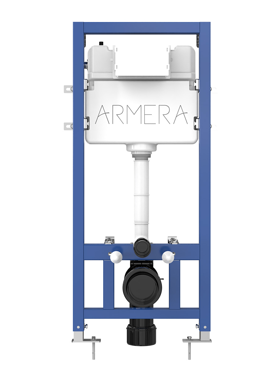 Mid height adjustable (98cm - 120cm) concealed cistern with frame