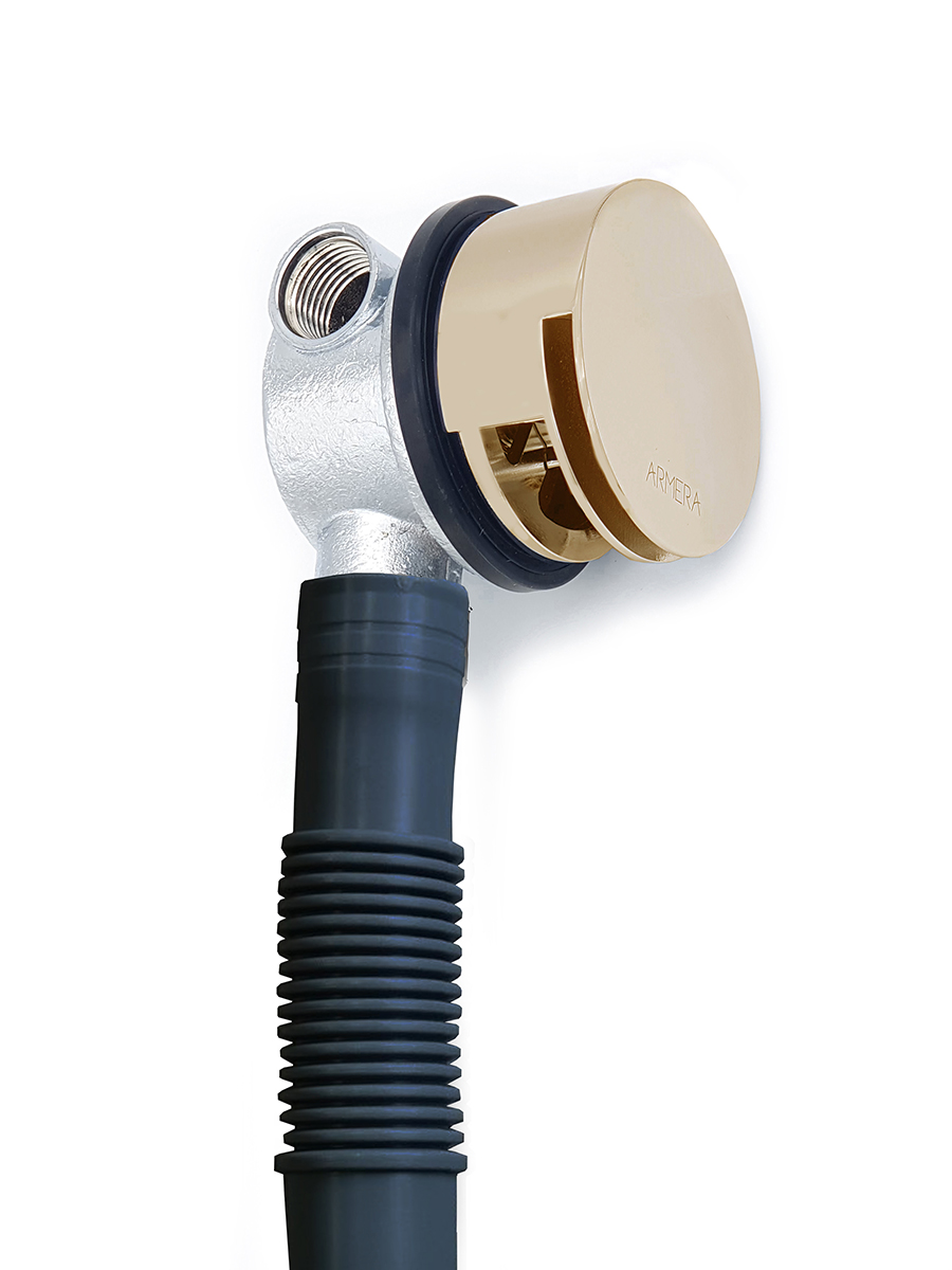 Bath filler waste with click clack plug