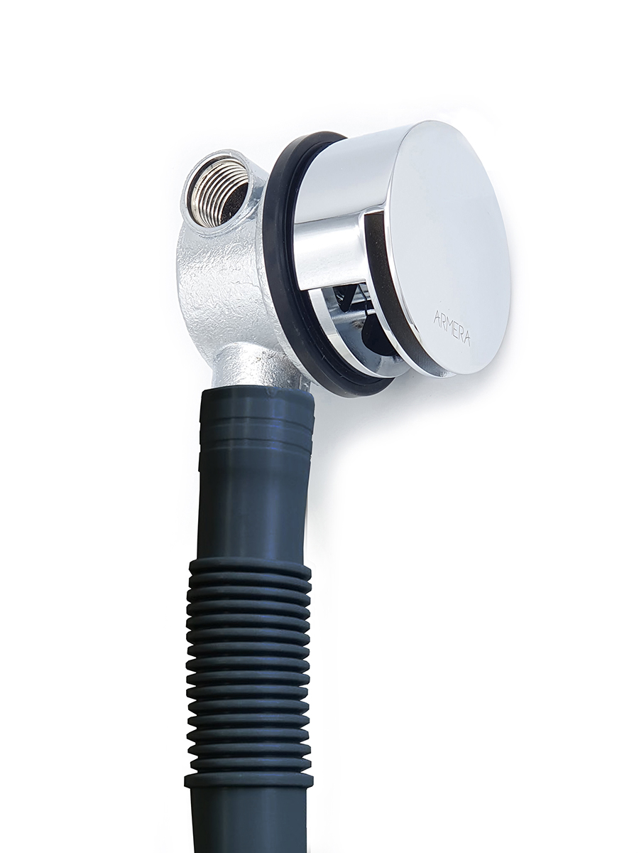 Bath filler waste with click clack plug