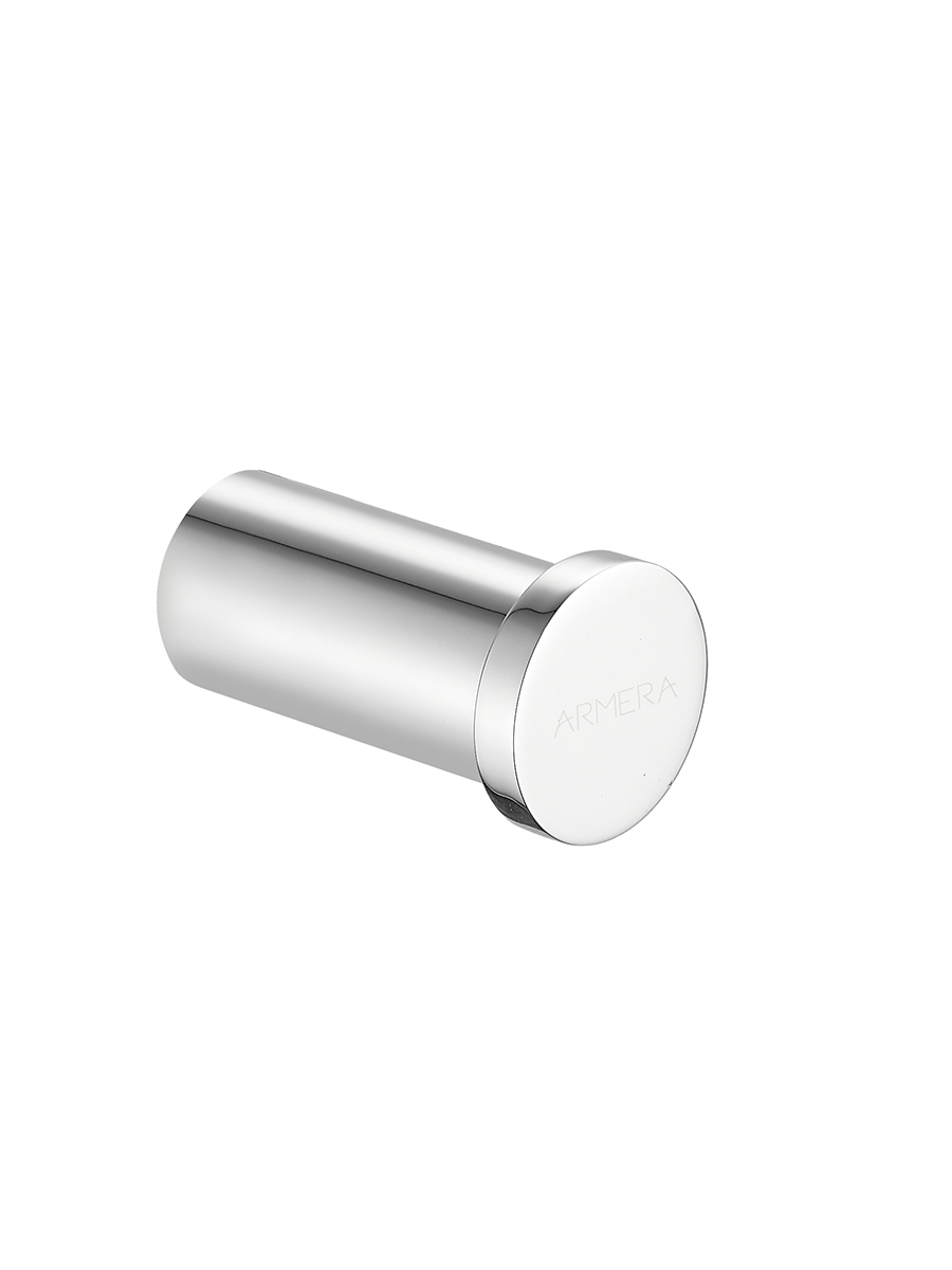 Emblem robe hook in chrome