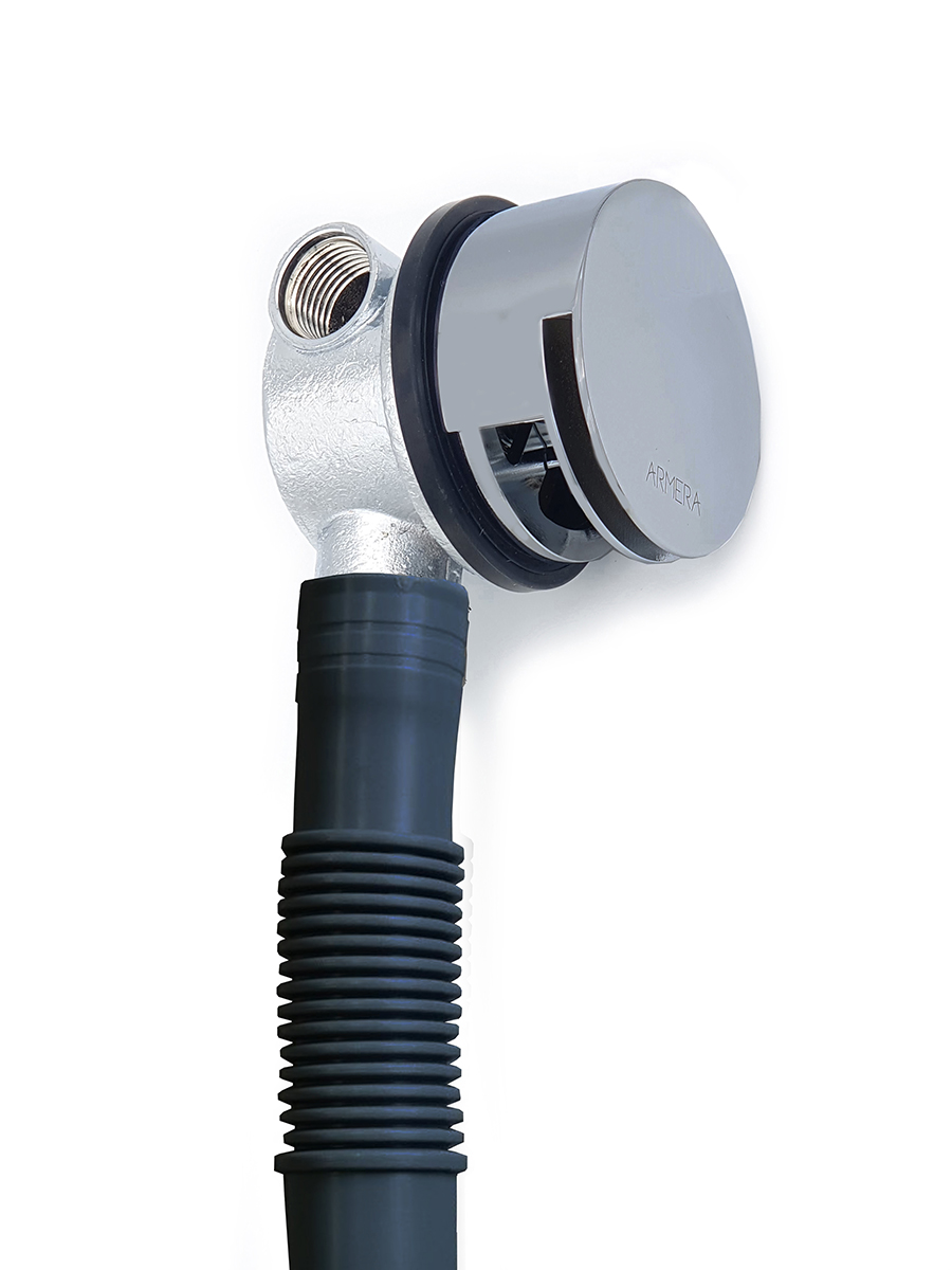 Bath filler waste with click clack plug