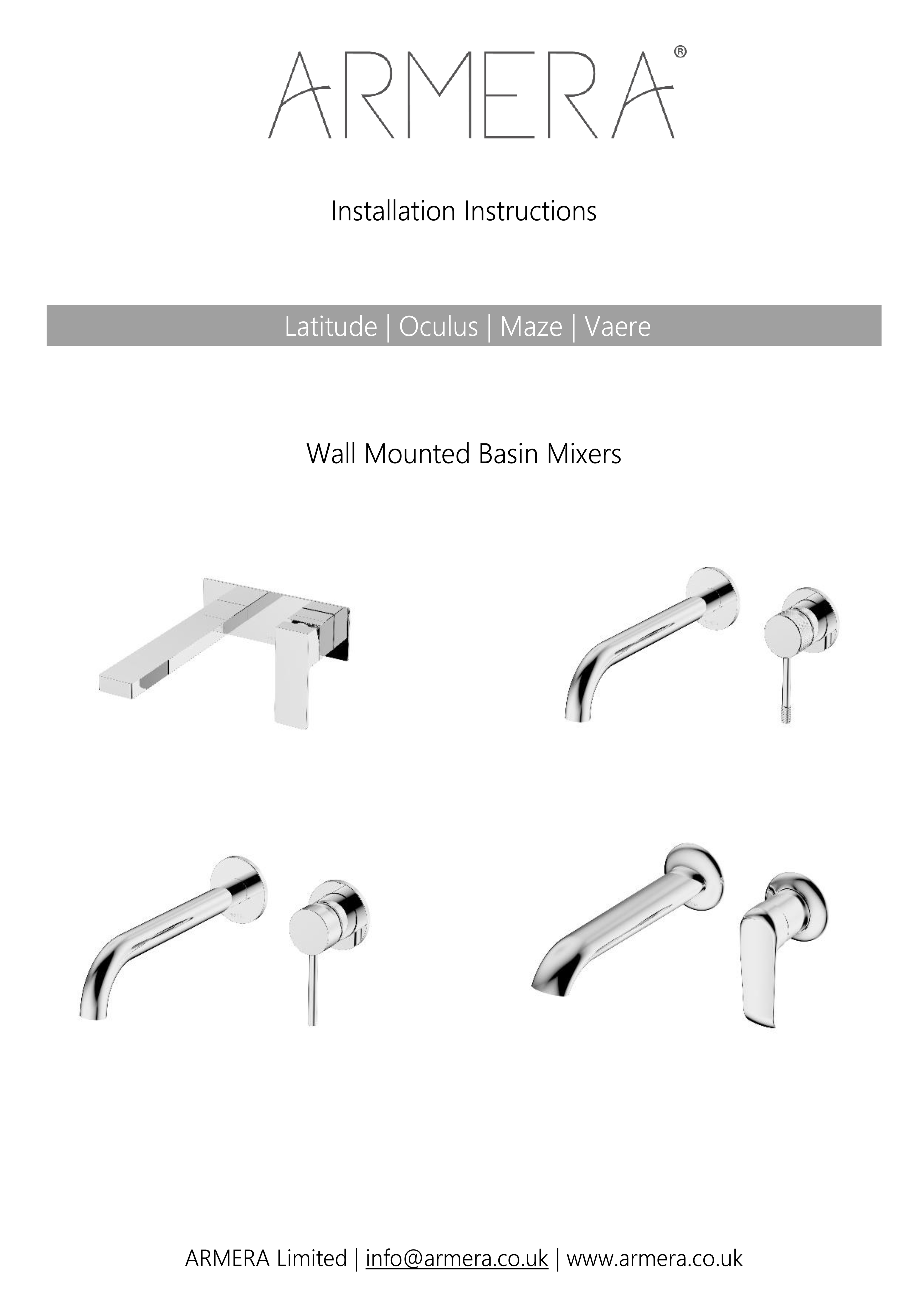 Wall Mounted Basin Mixers