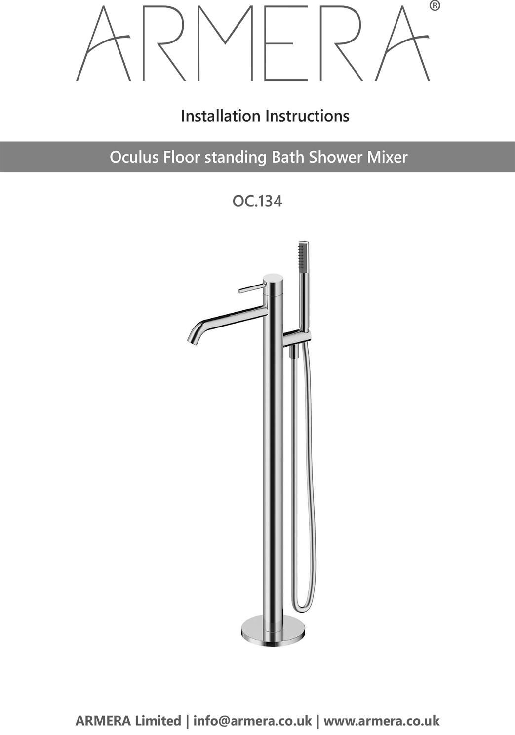 Oculus Floor standing Bath Shower Mixer